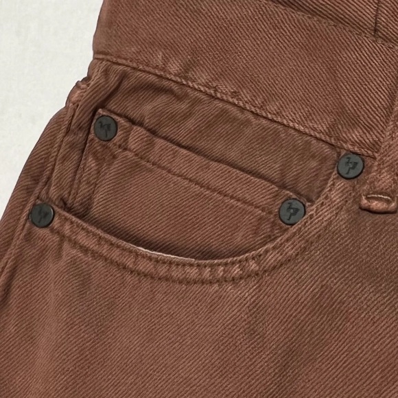 Sandrine Rose by Free People Brown (Carrub)  Patchwork Pants Size 28 - Picture 9 of 15